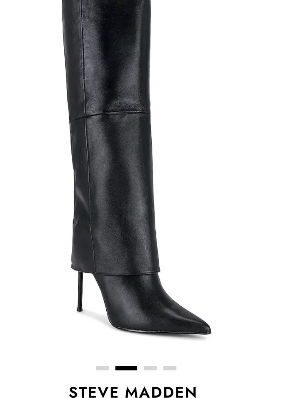 Steve Madden Black Leather Knee High Boots